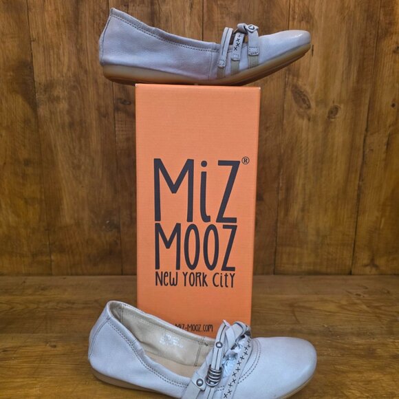 MIZ MOOZ JOPLIN OAT LEATHER BALLET FLATS SIZE EU 38 US7-7.5 - Picture 2 of 9